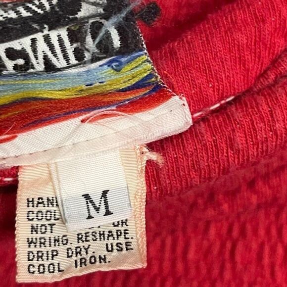 Contempo Casuals Mini Dress Women's Medium Red Off The Shoulder Vintage Bodycon - Picture 14 of 16